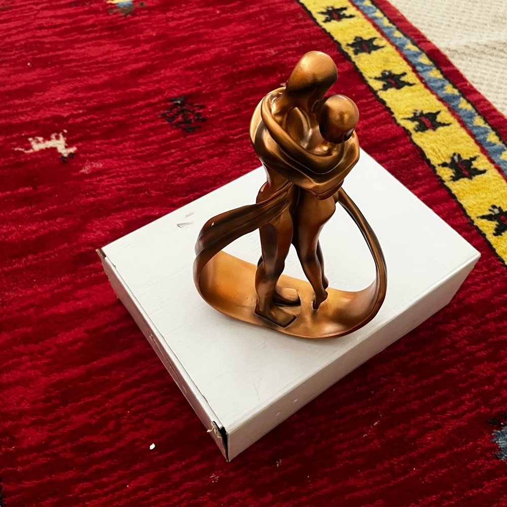 Elegant Bronze Couple Sculpture
